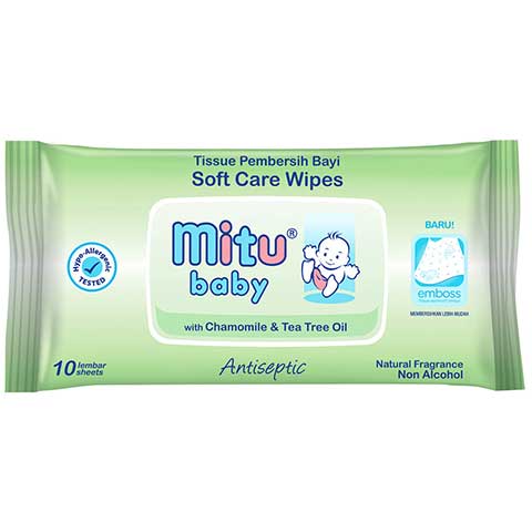 MITU BABY WIPES TRVLPCK ANTISEPTIC 10S